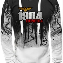 Новое поступление, Мужская одежда, модные толстовки, BENFICA 1904, с принтом, повседневные, уличный стиль, 2019iku