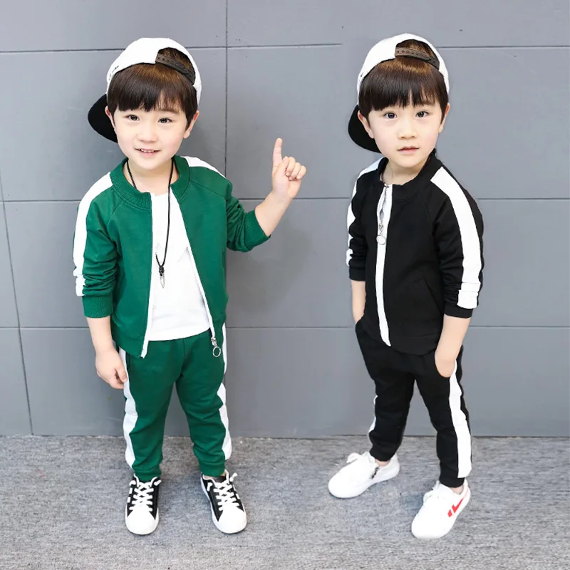 

BOY'S Baby Three-piece Set Spring Clothing 2018 New Style Childrenswear 1-2-3-4-5-6 a Year of Age CHILDREN'S Suit spring And Aut