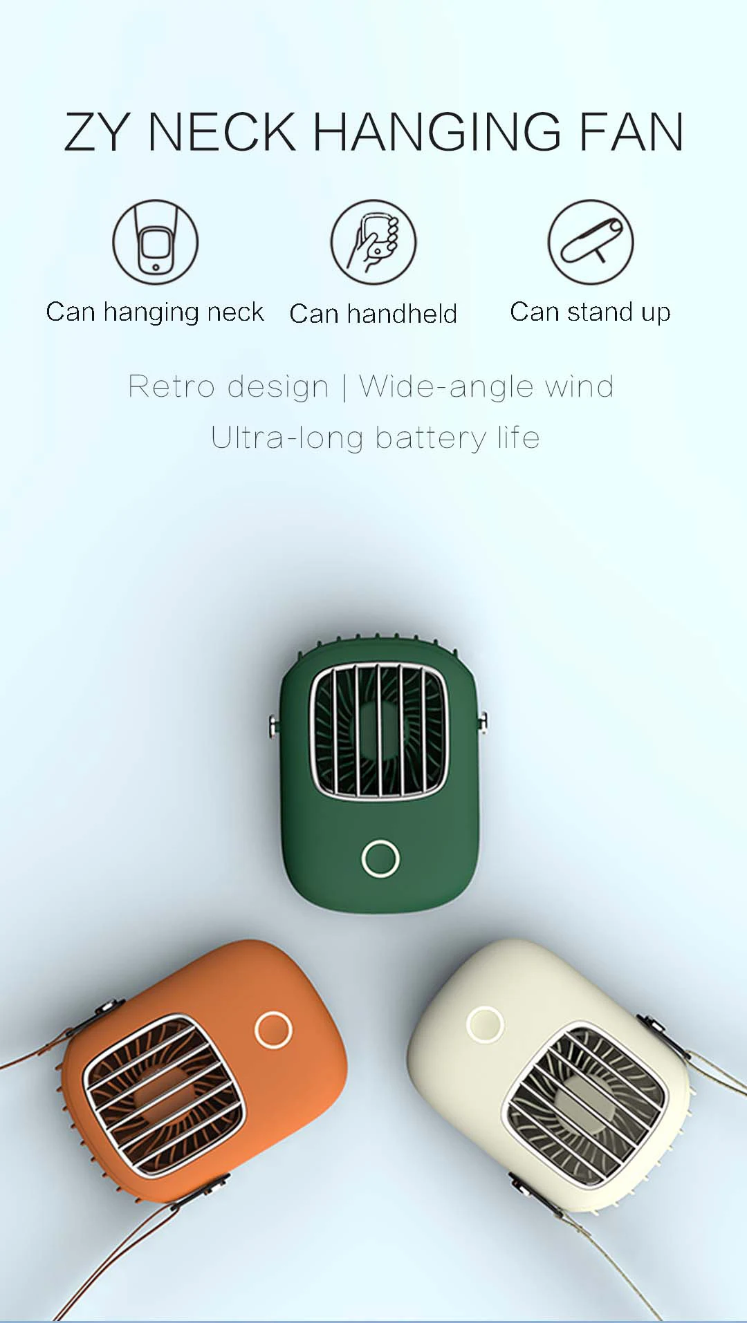 Gadgetoo Totu Portable Hanging Neck Fan Mini Pocket Air Cooling Fan