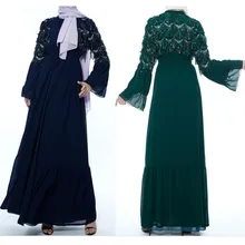 Роскошные блесток абайя, кафтан арабский мусульманский платье хиджаб женщин Caftan халат Femme Musulmane Longue Vestidos турецкие платья Elbise