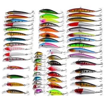 

Fishing Baits Case Tackle Hook Minnow Lure Mixed Lures 56pcs/Set Fishing Lure Bait Bait Bait Fishing Hook