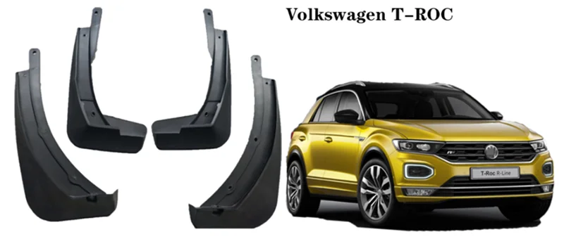Parafanghi Anteriori Posteriori 4X Parafanghi Per Volkswagen Vw T-Roc T Roc Troc 2017-2022 Paraspruzzi Paraspruzzi Pneumatici Parafanghi Parafanghi Ac