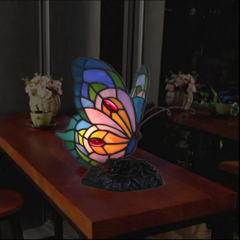 

Tiffany Table Lamp Butterfly Decorative Light E14 110V 220V Decorative Table Lamps