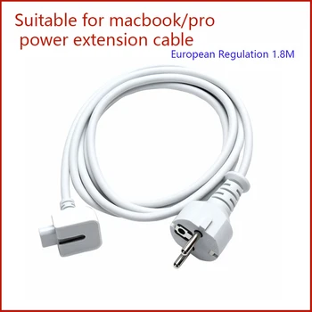 

High Quality Europe Eu Plug Volex 1.8M Extension Cable Cord for Apple MAC IPAD AIR Macbook pro Charger Adapter 85w 60w 45w