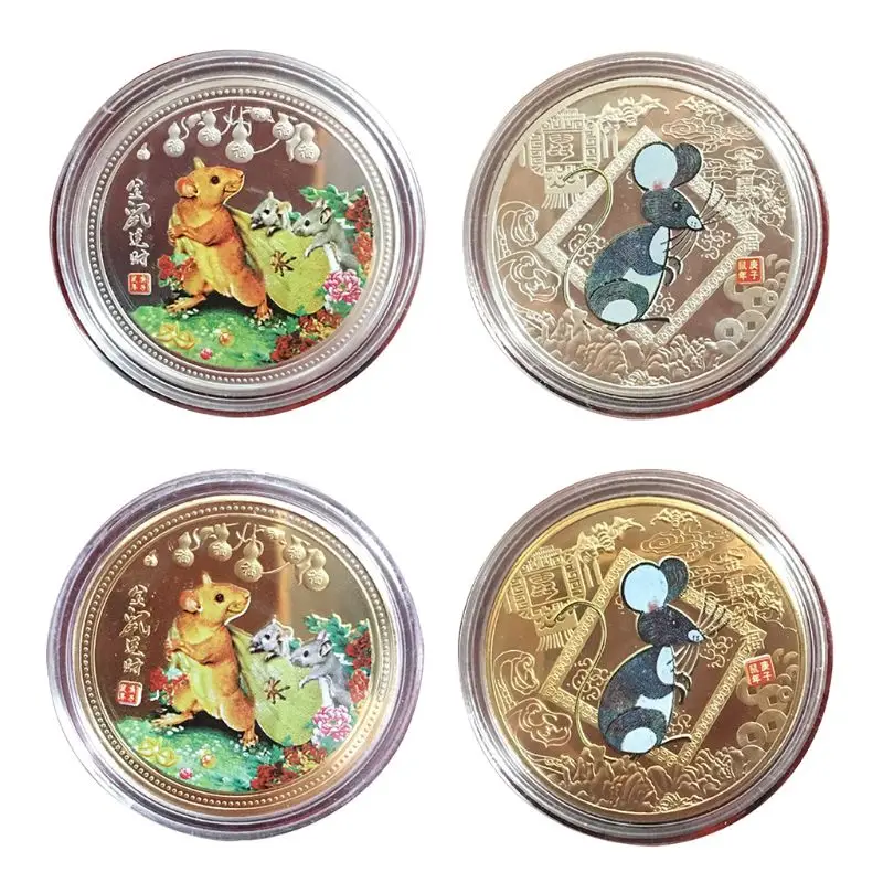 Year of the Rat Commemorative Coin Chinese Zodiac Souvenir Challenge Collectible