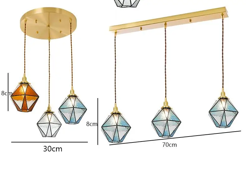 Американский современный подвесной светильник винтажный стеклянный подвесной светильник Арт де освещение для гостиной столовая кафе спальня Лофт подвесной светильник