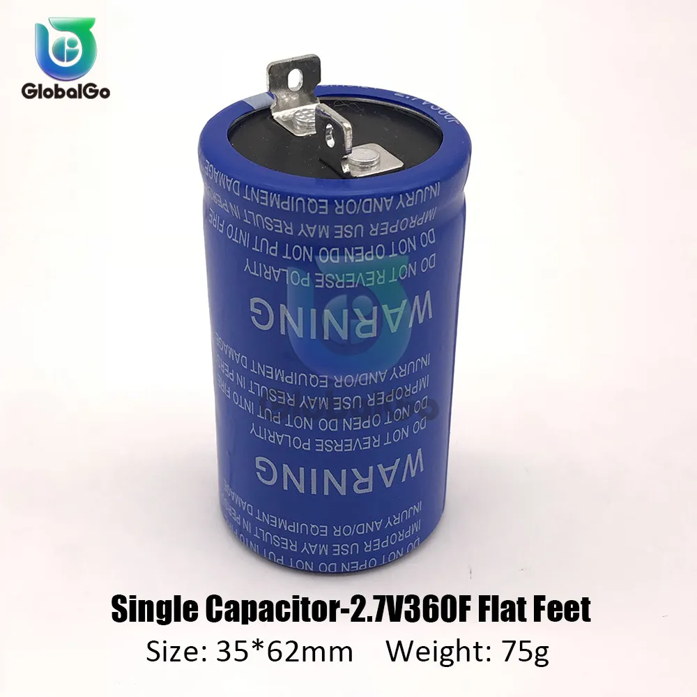 2.7V-360F 2.7V-500F 2.7V-360F 2.8V-600F 2.85V-700F сверх яркий конденсатор Батарея для игрушечных автомобилей Мотор Умный домашний источник энергии конденсаторы 2pin - Цвет: 2.7V-360F