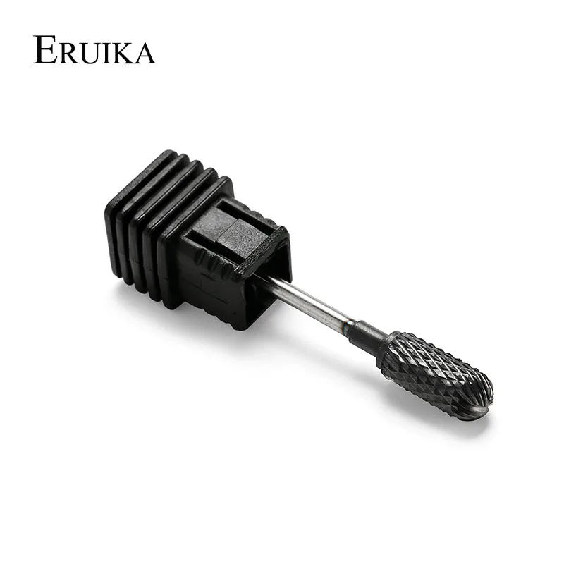 Твердосплавная фреза для ногтей euika 9 типов черная с титановым покрытием