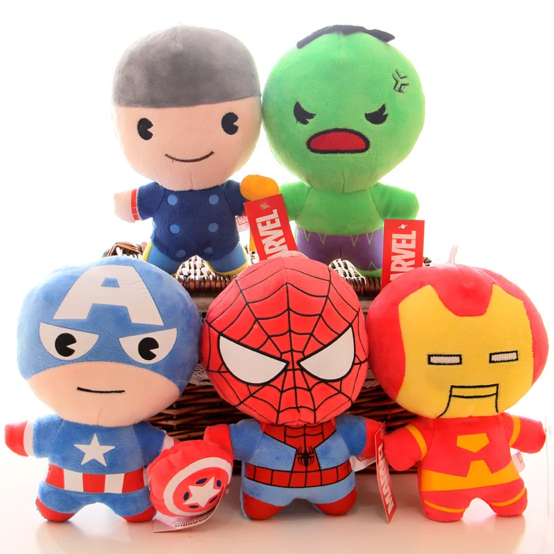 

Cute Avengers Party Supplies And Decorations Spiderman Hulk Iron Man Captain America Thor Plush Doll Home Decorations Kids Toys