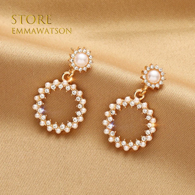 Fashion Women's Earrings Set Pearl Crystal Stud Earrings For Women 2021 Boho Geometric Round Flower Tassel Earrings Punk Jewelry 32