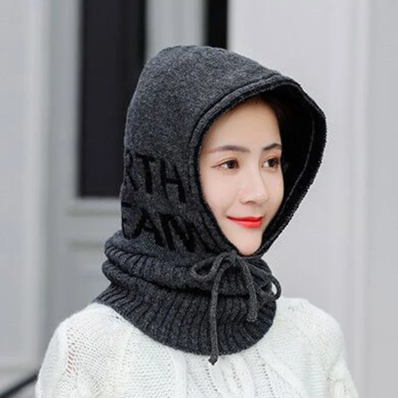 Новые зимние трикотажные изделия Skullies Beanies женские шапки с рисунком для женщин и мужчин Мешковатые теплые утолщенные модные цельные шапки