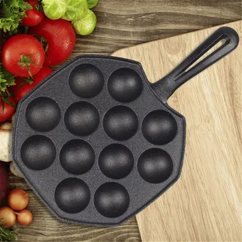 

12 Holes Easy To Clean DIY Takoyaki Pan Octopus Balls Baking Maker Grill Mold Burning Plate Kitchen Cooking Tools