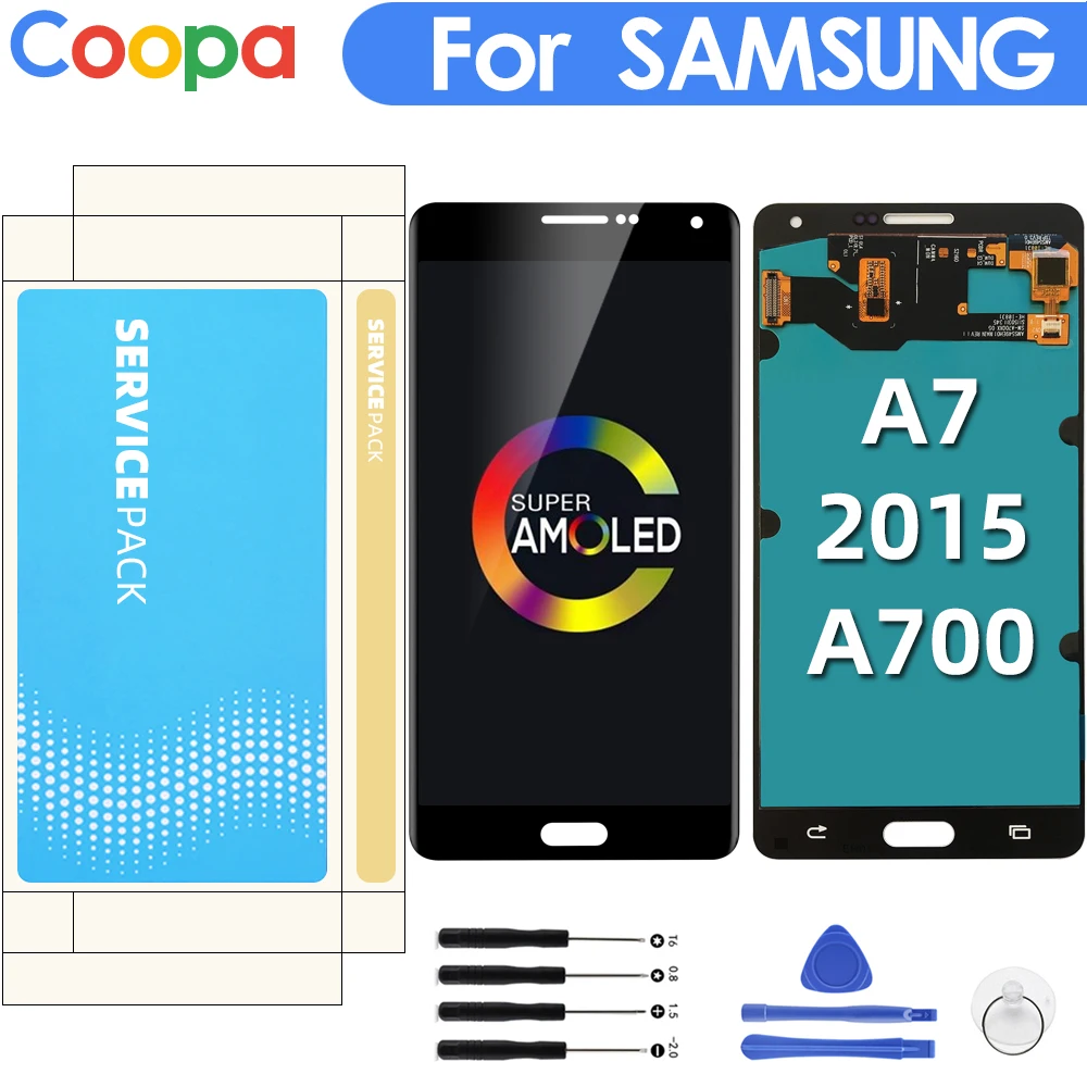 ЖК экран с дигитайзером для SAMSUNG Galaxy A700 5 дюйма A700H A700F A700S A700K|Экраны мобильных