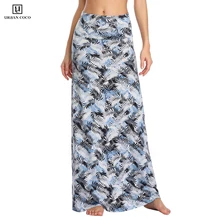 Urban CoCo/Женская стильная расклешенная длинная юбка-макси с высокой талией