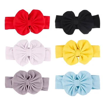 

6pcs Bowknot Hair Ties Bow Ponytail Holders Comfortable Infant Hair Accessory Baby Headdress Newborn Hair Band for Toddler Baby