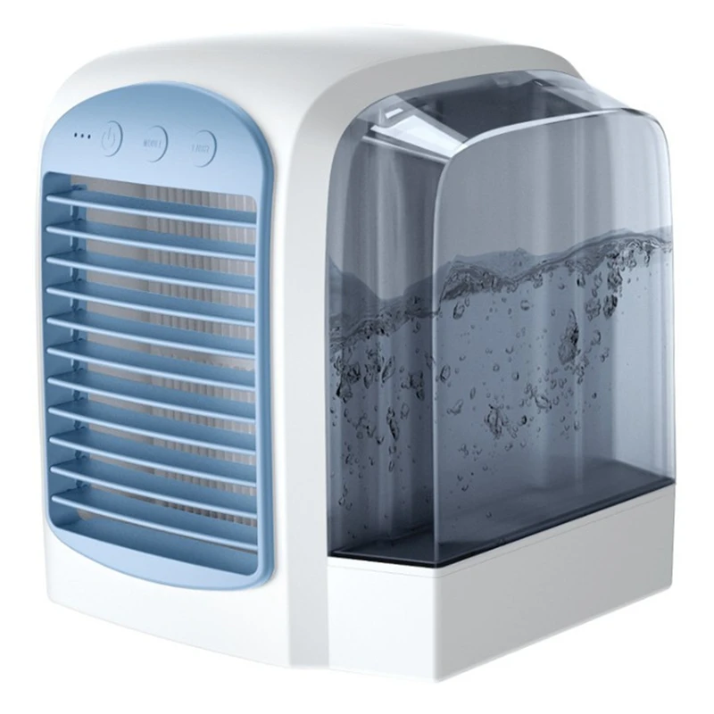 

Usb Portable Air Conditioner Humidifier Air Purifier Air Cooler Mini Fans Personal Space Air Conditioner Device-Blue+ Gray