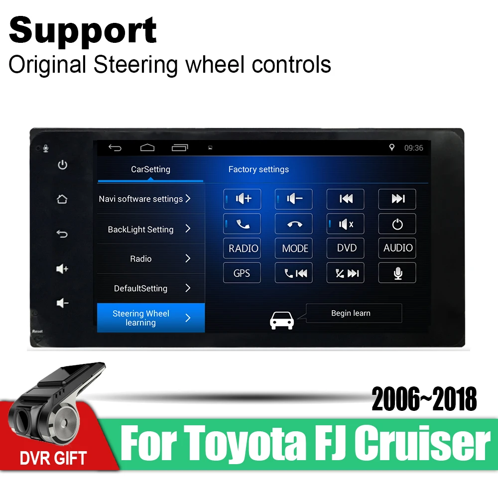 Автомобильный мультимедийный плеер ZaiXi Android с GPS для Toyota FJ Cruiser 2006 ~ 2018