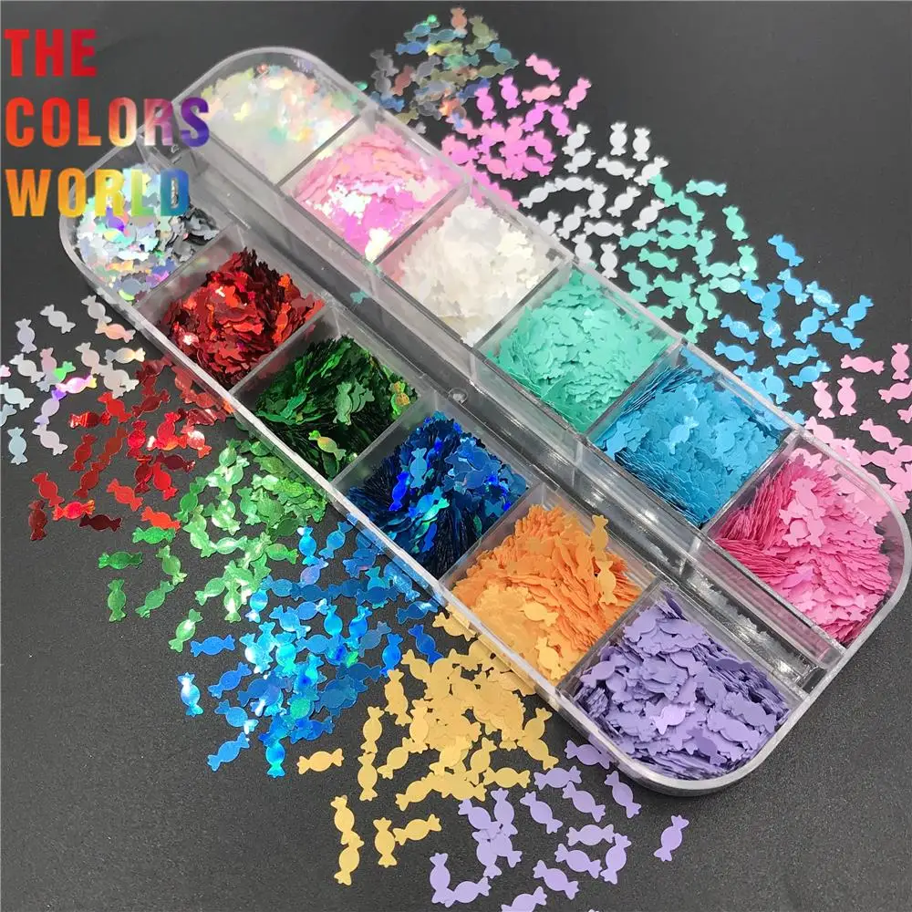 TCT-494 Candy Nails Glitter Sugar Nail Art Decoration Manicure Nagel Konst Clothes Decoration Festival Accessories B
