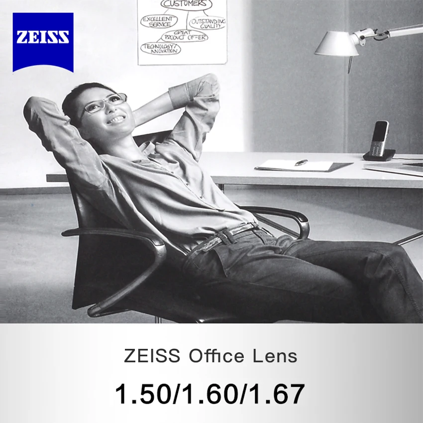 

ZEISS Office Lenses (ADD 0.75 ~3.50D) Progressive Lenses for Computer Reading (Near to intermediate Distance) Multifocal Glass