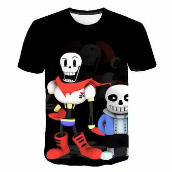 

Boys and Girls Skull Brother Undertale Sans Cartoon Print T shirt Baby Funny T-shirt Kids Summer Casual Clothes Streetwear