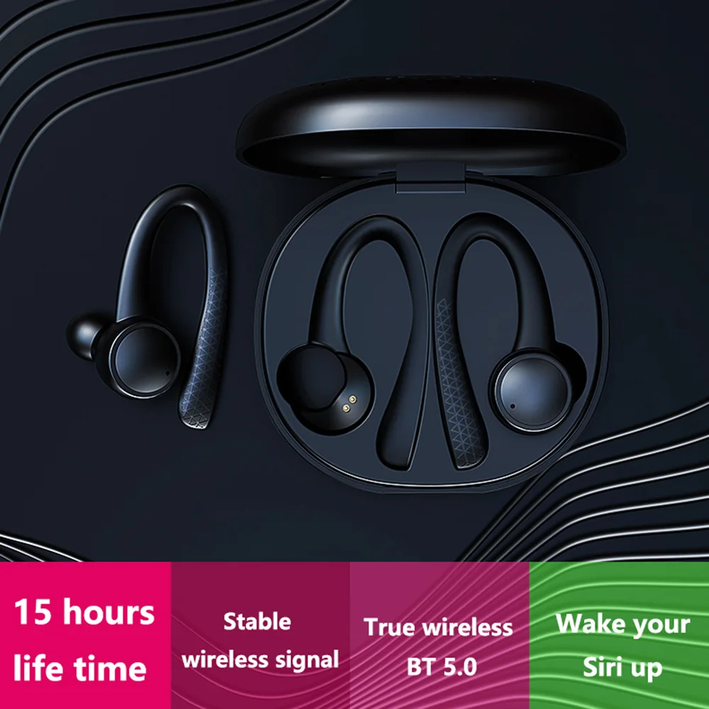 T7Pro TWS Bluetooth 5,0 бинауральные наушники гарнитура Беспроводные спортивные наушники-вкладыши спроектированные износостойкие