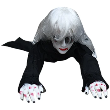 

Halloween Voice-Activated Electric Crawling Female Ghost Bar Haunted House Secret Room Layout Tricky Props 3