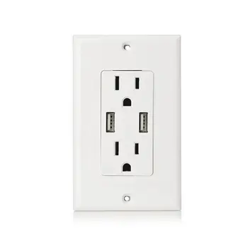 

4.2A US Standard USB Wall Power Socket American Standard Portable 15A American Three-Hole Replacement Socket