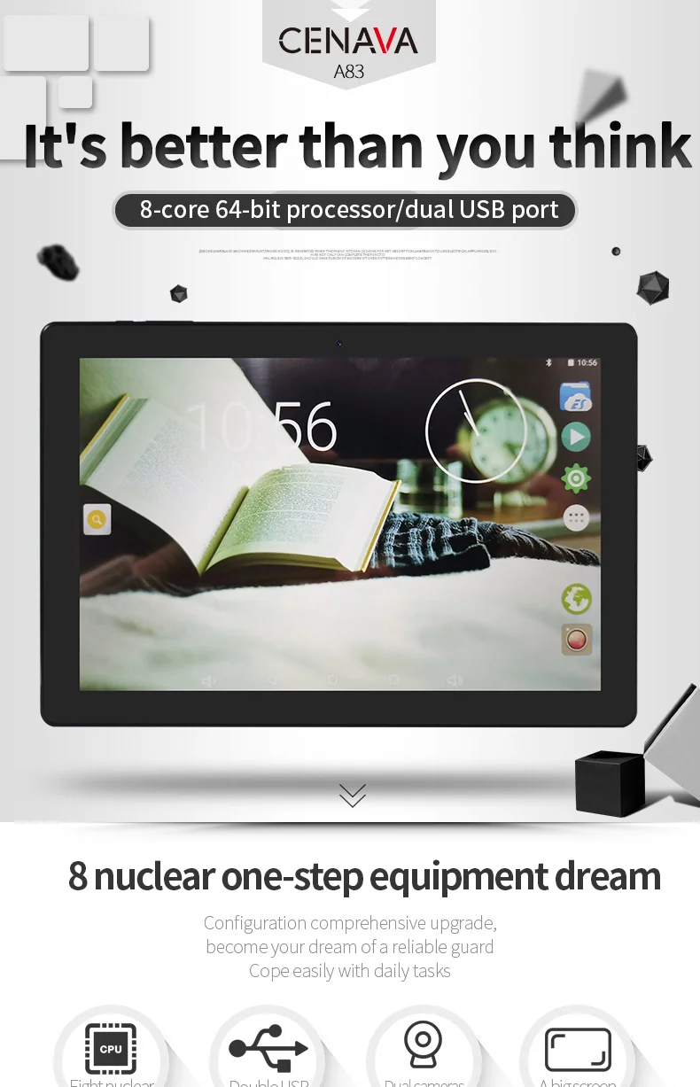 CENAVA-A83 Android 6,0 2GB Ram 32GB Rom10.1 дюймов 3g планшетный ПК 800*1280 ips 6000mAh