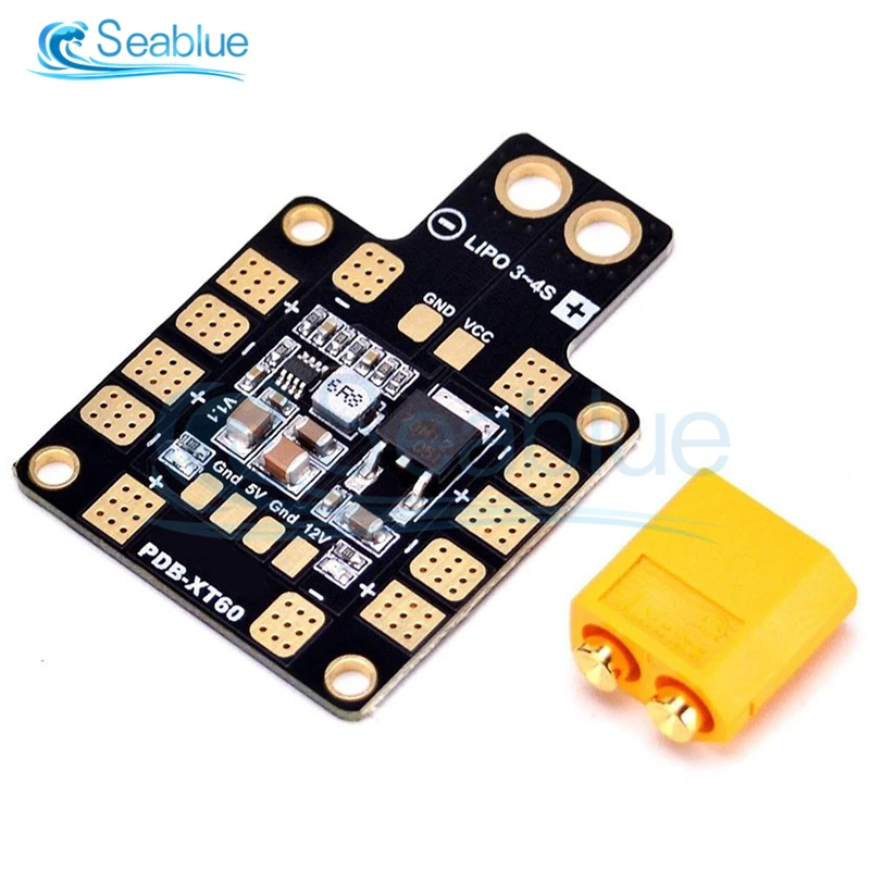 Matek Systems PDB XT60 с BEC 5V/12V 2oz Медь для RC Квадрокоптер вертолет управлением от первого