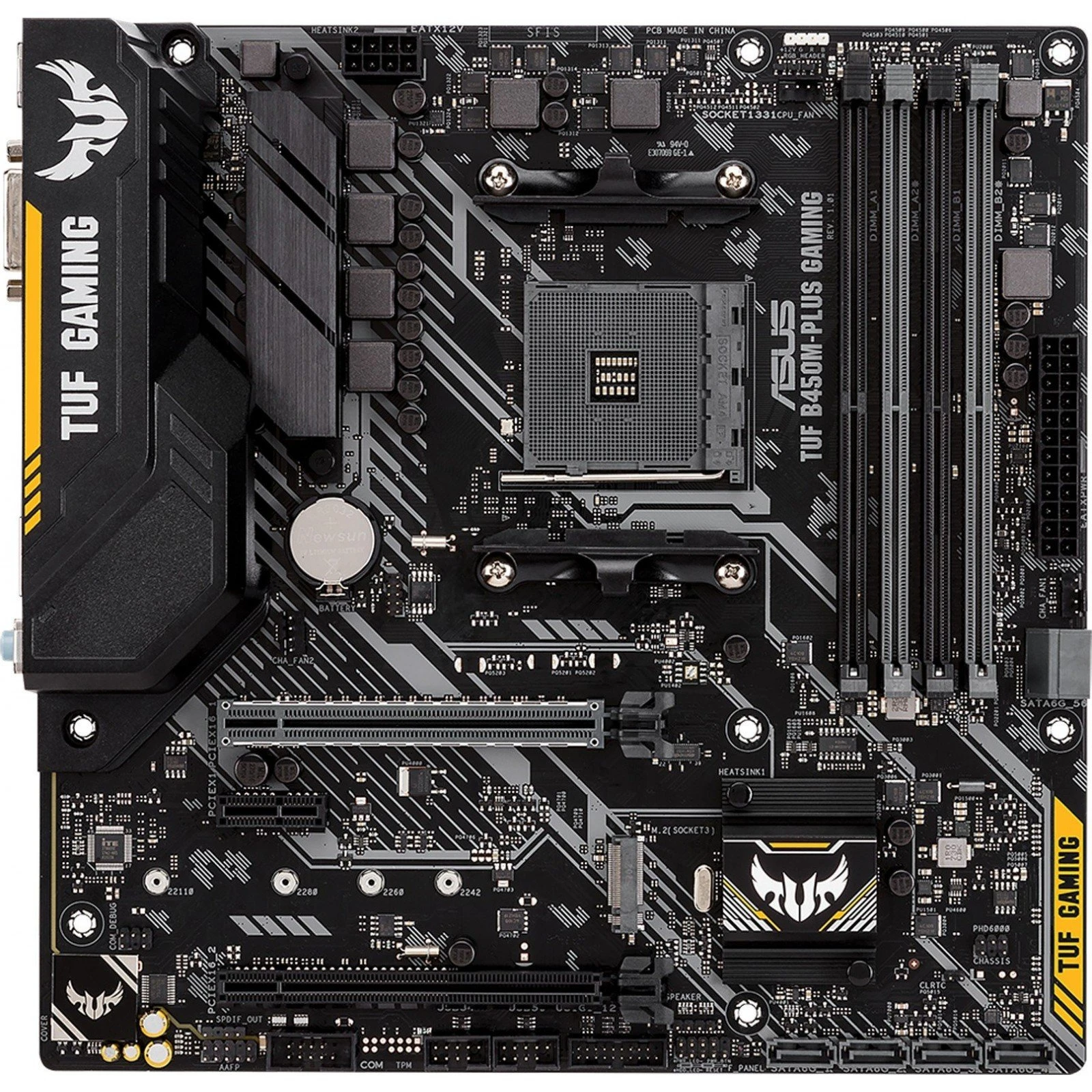 Socket AM4 Motherboard Asus TUF B450M-Plus Gaming Motherboard Socket AM4 DDR4 PCI-E 3.0 M.2 SATA 3 USB3.1 Micro ATX For 3200G computer mother board