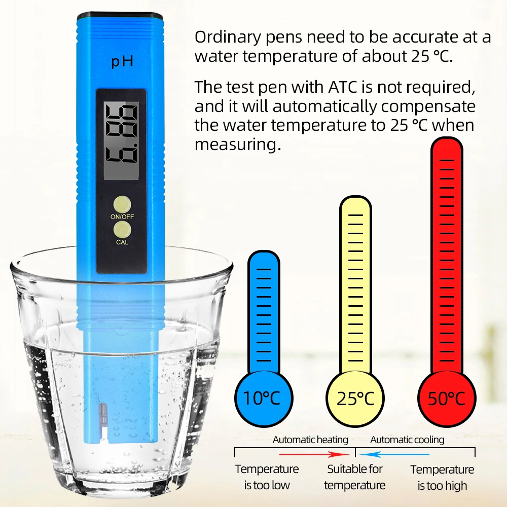 РН-метр ATC 0,01 тестер воды, вина, напитков, качества еды анализатор ручка монитор Автоматическая Калибровка для Аквариума Бассейн скидка 42