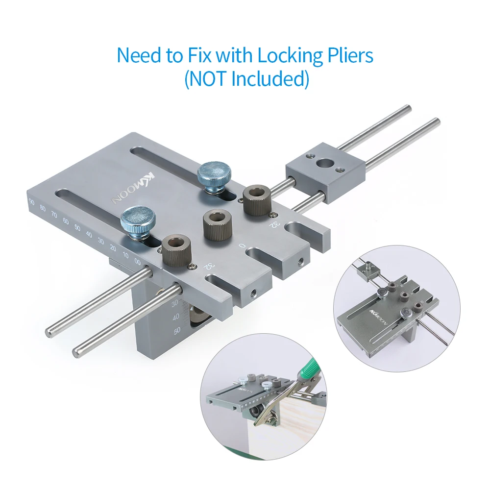 

3 in 1 punch positioner Dowel drill kit for Furniture Fast Connecting Woodworking Drilling Guide Kit Location