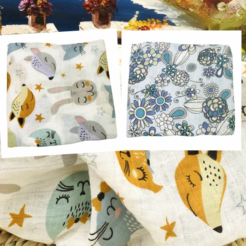 Best Price Muslin Baby Swaddling Blanket Bath-Towel Newborn Bedding Babies 100%Cotton Nest 120--120cm XyNy0bV8D
