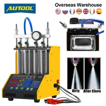 Машина для очистки топливного инжектора AUTOOL CT150, оригинальная ультразвуковая очистка инжекторов, тестер топливных форсунок 220 В 110 В Машина для очистки топливного инжектора AUTOOL CT150, оригинальная ультразвуковая очистка инжекторов, тестер топливных форсунок 220 В 110 В
