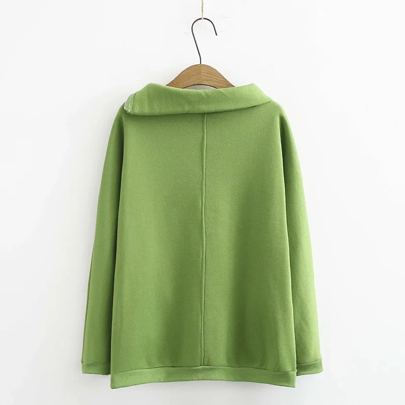 Blvyisla XXXXL XXXL комбинезон большой сплошной зеленый флис молния женский свитер свободные стильные зимние хлопковые толстовки Топы