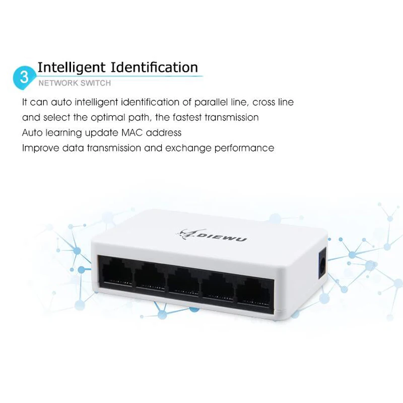 Мини 5 портов 100 Мбит/с Ethernet коммутатор lan адаптер Ethernet сетевой коммутатор контроллер, lan концентратор, полный или полудуплексный коммутатор ethernet
