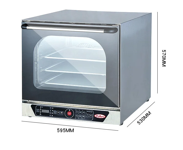 EB-4B, электрическая духовка, полная перспектива, Циркуляция горячего воздуха, электрическая духовка с распылителем, коммерческая, многофункциональная печь, запеченная, PizzaTart