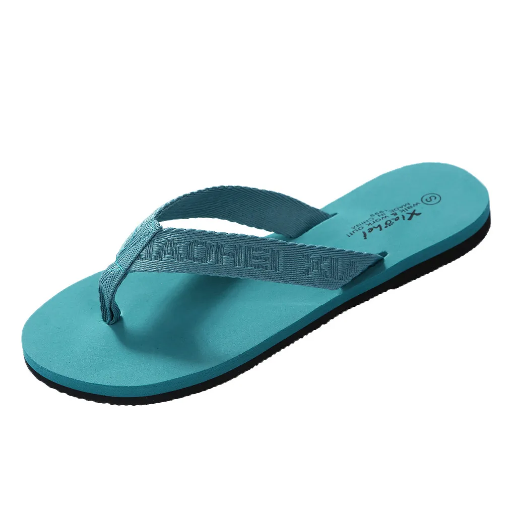 Женская обувь; домашние тапочки; zapatos de mujer; летние женские сандалии; нескользящие Вьетнамки; повседневные пляжные шлепанцы на плоской подошве - Цвет: Синий