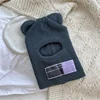 Y2K Balaclava for Women Bear Ears Ladies one Hole Ski Mask Crochet Full Face Knitted Hat Cute Hats with Ear Streetwear  Beanies 5
