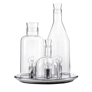 

Modern simple bedroom bedside lamp Northern European warm light desk lamp creative glass bottle decorative lamps and lanterns in