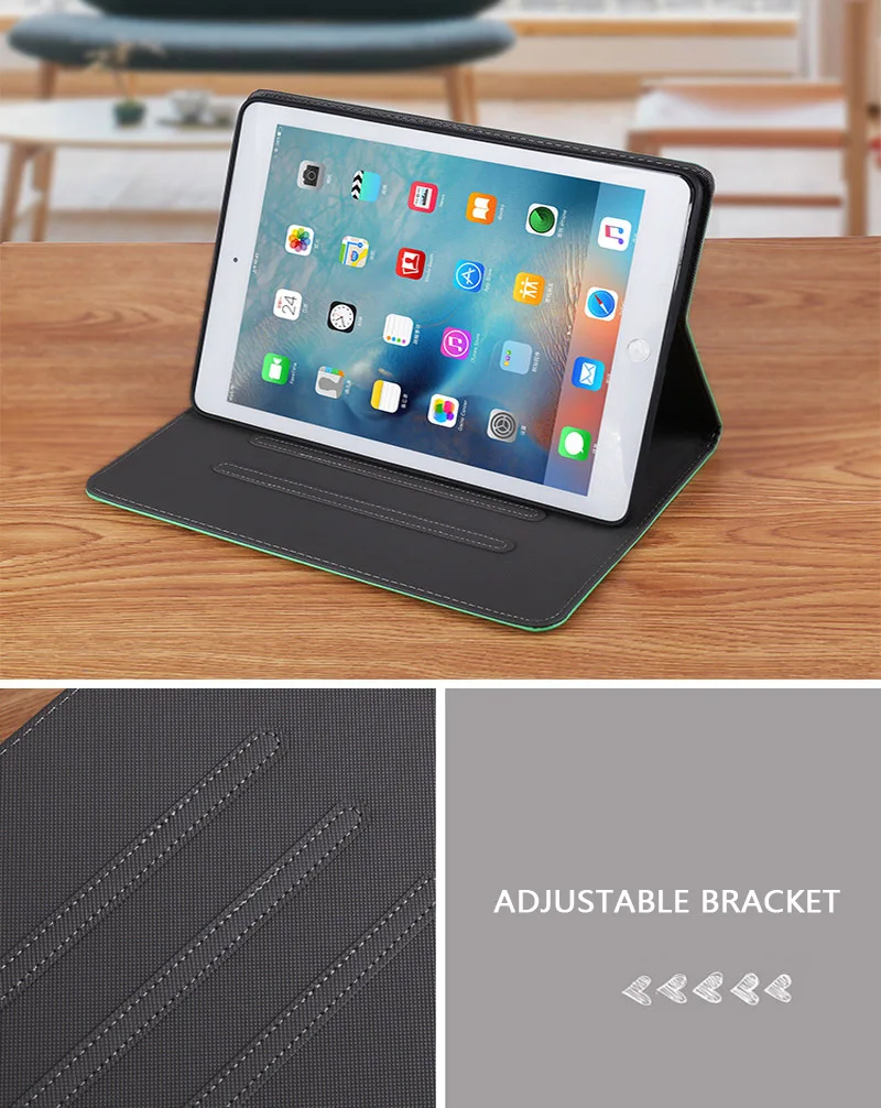 Чехол для ipad AIR 1 AIR 2 Pro 9,7 флип смарт-чехол с подставкой из искусственной кожи с изображением тигра для нового ipad