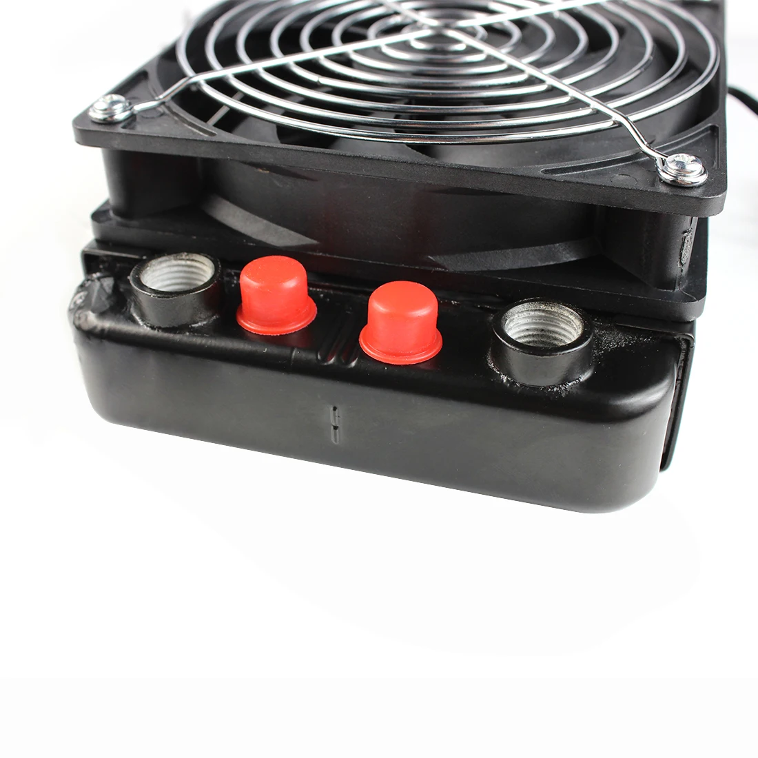 Алюминиевый сплав G1/4 240 мм 2 вентилятора радиатор настольный компьютер процессор водяное охлаждение алюминиевый тепловой жидкостный охладитель толщиной 55 мм черный