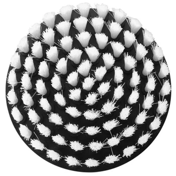 

White Electric Drill Cleaning Brush Head Gentle Scrubber For Carpet Furniture