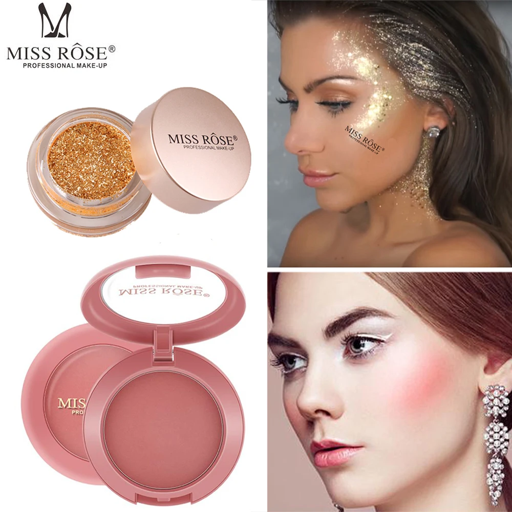 

Fashion Flash Powder Matte Blusher Eyeshadow Colorful Face Control Highlighter Powder Natural Brighten Skin Beauty Facial Makeup