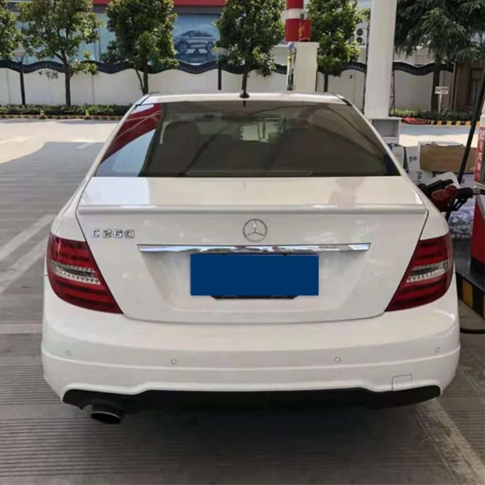 Для Benz C Class W204 задний черный спойлер 2007-2013 ABS Материал Задний Багажник крыло багажника задний спойлер для Benz W204 C180 C200 C260 C280 C300 C74 белый спойлер