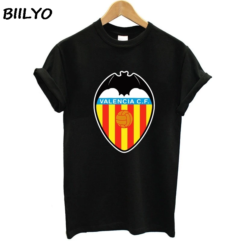 

2018 New Fashion VALENCIA CF Espana Spain Soccerer Futbol Tee T shirt For Women 100% Cotton T-shirt