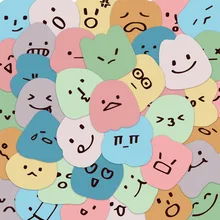 

40PCs Irregular Smiling Face Stickers Notebook Stick Label Decorative Children's Stationery Album Notebook