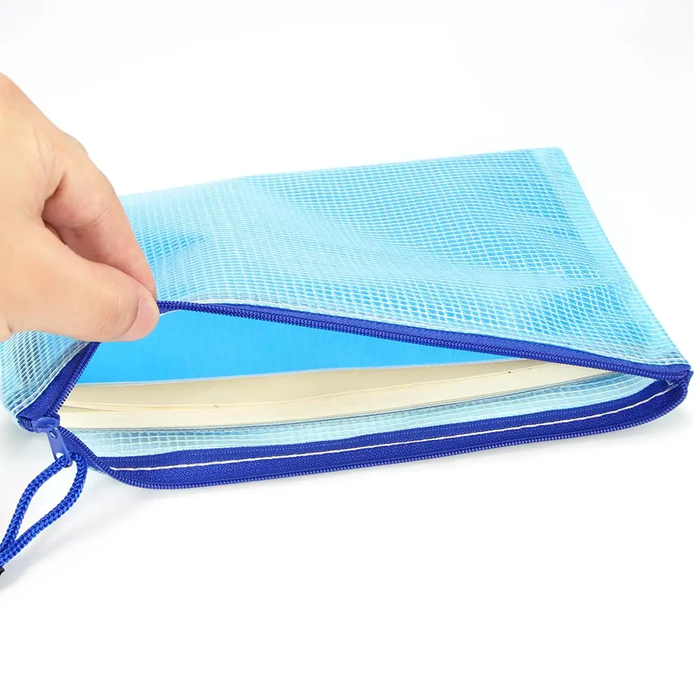 10 Pack Mesh Zipper Pouch Document Bag A4 Waterproof Document Pouch For