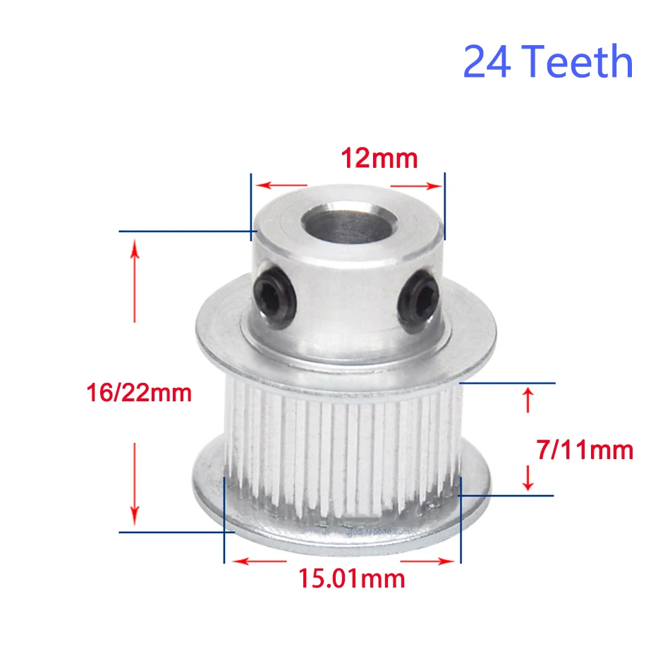 

1Pcs BF Type 24-30 Teeth MXL Timing Belt Pulley Slot Width 7mm/11mm Bore 5-10mm For 6mm/10mm Belt CNC/Step Motor