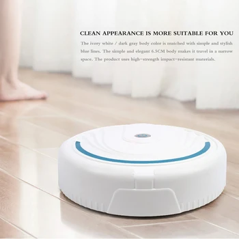 

Automatic Sweeping Vacuuming Robot Mini Home Floor Cleaning Robot Vacuum Mute Automatically Change Direction Super Suction